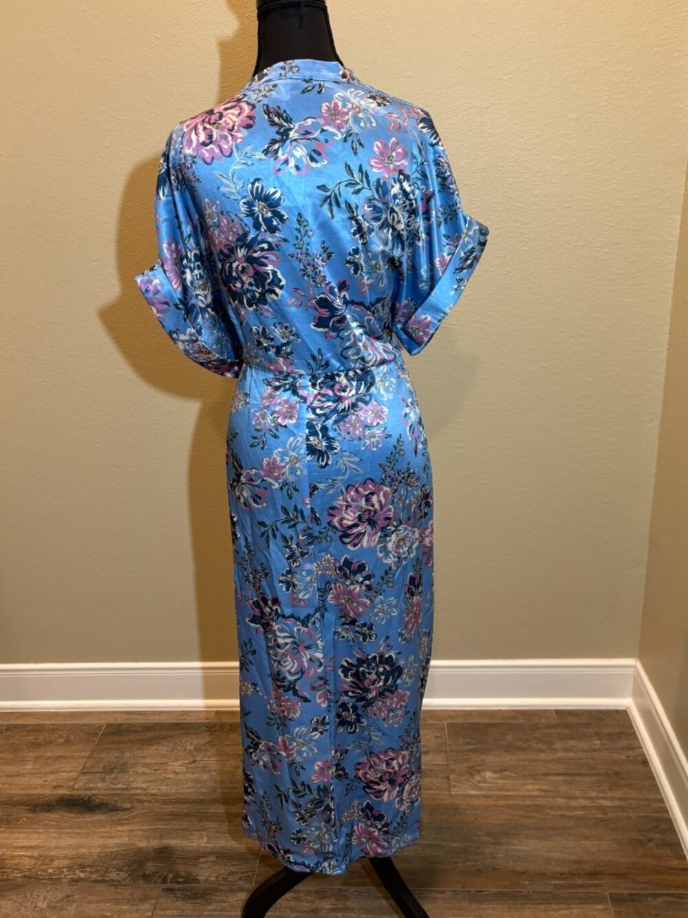 NWT Steve Madden Azure Blue Floral Belted Dress - Picture 6 of 14